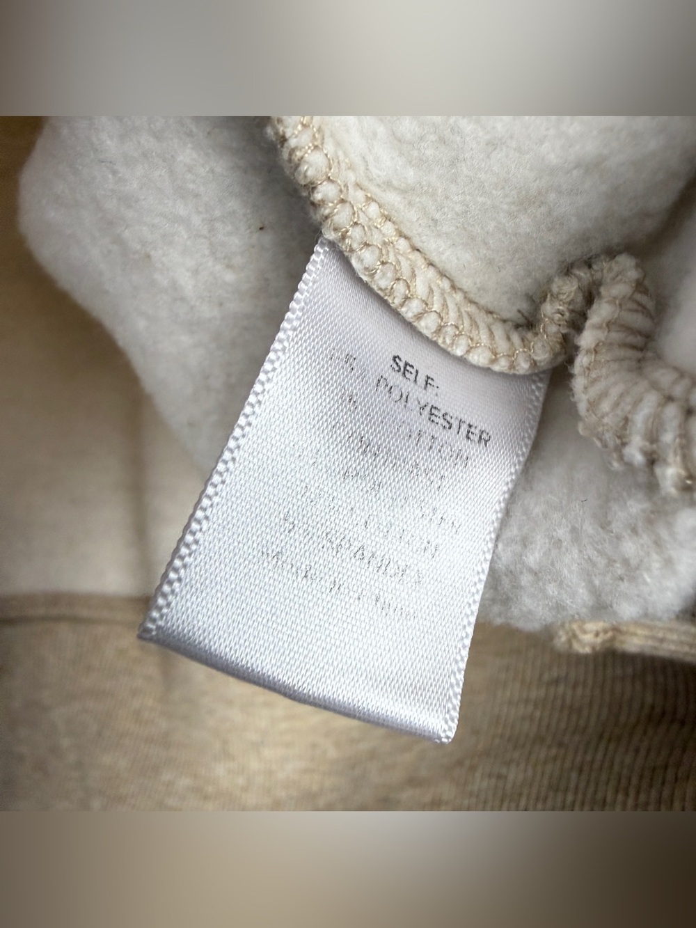 Evereve Half Button Pullover Beige Sweatshirt - Picture 5 of 5